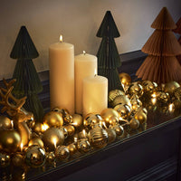 Retro Bauble 2m Garland - Gold