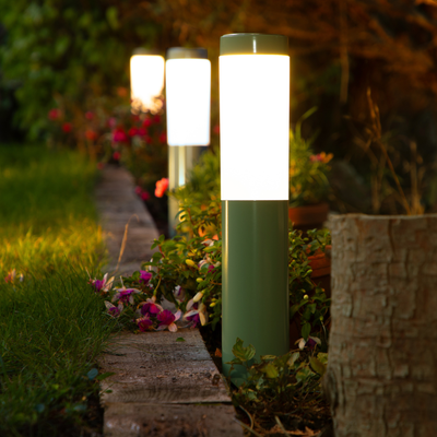 SAGE SET OF 3 HERON GREEN ADD-A-LONG BORDER LIGHTS