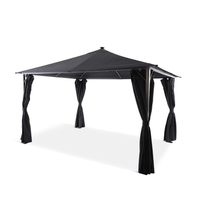 SAVANNAH BIRCH 3 X 3M FABRIC GAZEBO WITH SOLAR LIGHTS