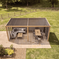 Savannah Pergola with lights 6 x 3m - Oak