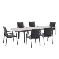 SAVANNAH BIRCH 8 SEAT EXTENDING DINING SET