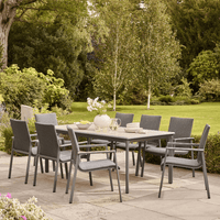 SAVANNAH BIRCH 8 SEAT EXTENDING DINING SET