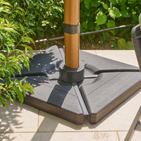 Savannah 3m Wood-Effect Parasol - Oak