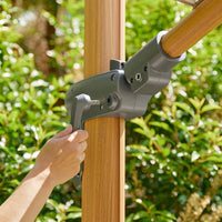 Savannah 3m Wood-Effect Parasol - Oak