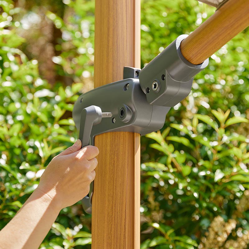 Savannah 3m Wood-Effect Parasol - Oak