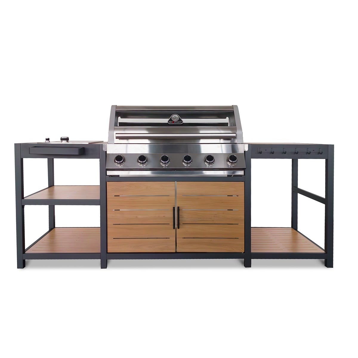 SAVANNAH OAK 6 BURNER OUTDOOR KITCHEN WITH OPEN SIDES