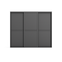 "SAVANNAH 3M SLIDING WALLS WITH MOVABLE LOUVRES 
"