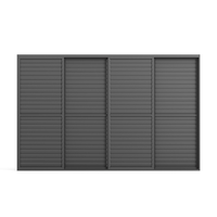 "SAVANNAH 4M SLIDING WALLS WITH MOVABLE LOUVRES 
"