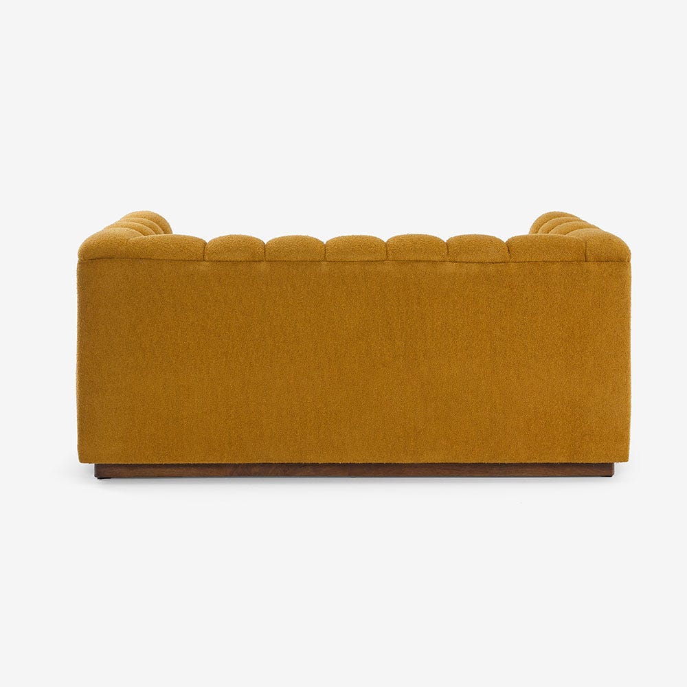 SLOANE FLUTED 2-SEAT SOFA IN MUSTARD BOUCLE
