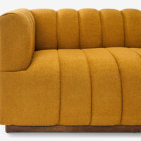 SLOANE FLUTED 2-SEAT SOFA IN MUSTARD BOUCLE