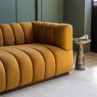 SLOANE FLUTED 2-SEAT SOFA IN MUSTARD BOUCLE
