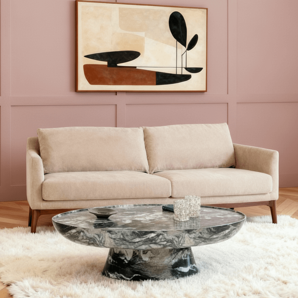 BARNABY 3-SEAT SOFA - MUSHROOM SMOOTH POLY