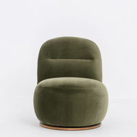 SUSIE SWIVEL CHAIR IN GREEN VELVET