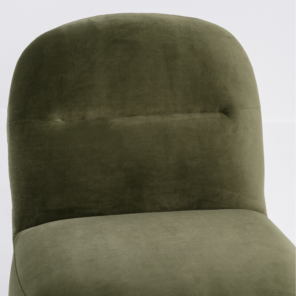 SUSIE SWIVEL CHAIR IN GREEN VELVET
