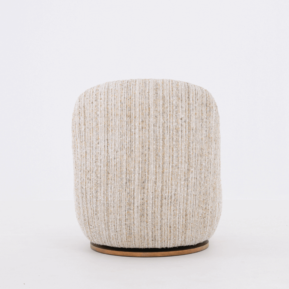 SUSIE SWIVEL CHAIR IN TEXTURED WEAVE