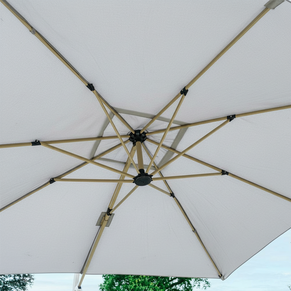 Taupe 3m Deluxe Cantilever Parasol