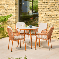 OLIVIA TERRACOTTA 4 SEAT ROUND DINiNG SET