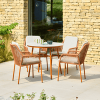 OLIVIA TERRACOTTA 4 SEAT ROUND DINiNG SET