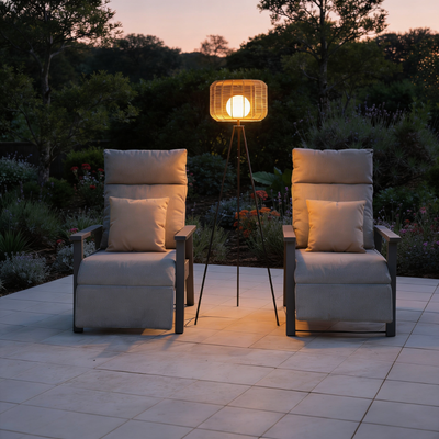 TOSCANA SESAME RATTAN 1.5M FLOOR LAMP