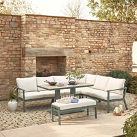 VALENTINA RECTANGULAR MODULAR DINING SET WITH ADJUSTABLE TABLE