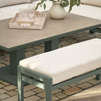 VALENTINA RECTANGULAR MODULAR DINING SET WITH ADJUSTABLE TABLE