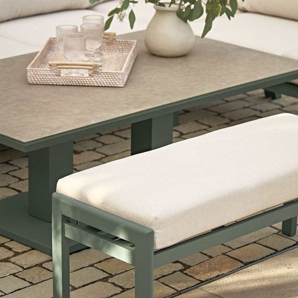 VALENTINA RECTANGULAR MODULAR DINING SET WITH ADJUSTABLE TABLE