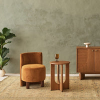 WESLEY OCCASIONAL CHAIR IN MUSTARD VELVET