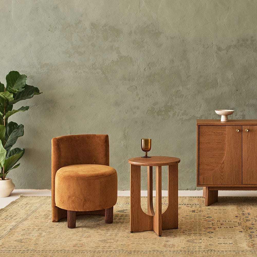 WESLEY OCCASIONAL CHAIR IN MUSTARD VELVET