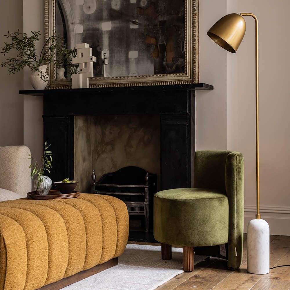 WESLEY OCCASIONAL CHAIR IN DEEP GREEN VELVET