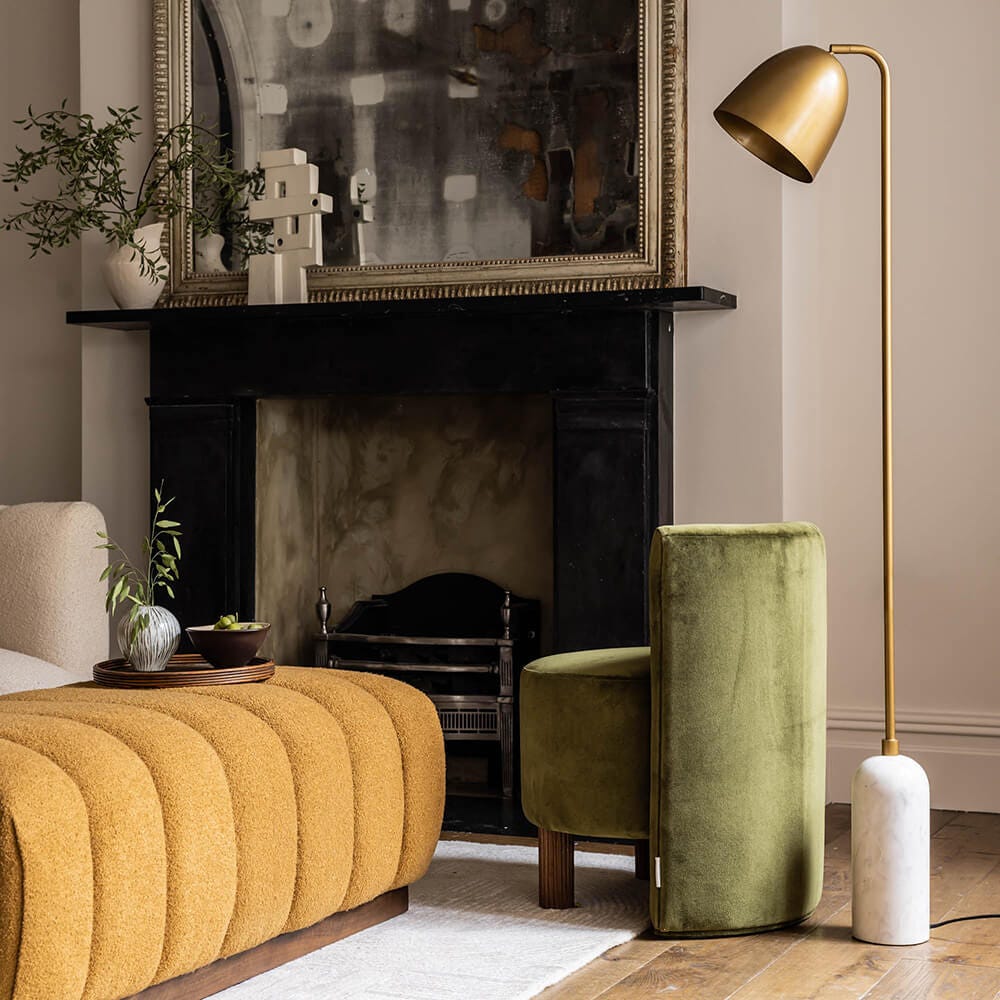 WESLEY OCCASIONAL CHAIR IN DEEP GREEN VELVET