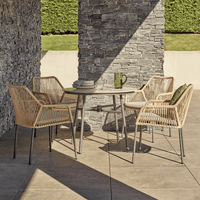 OLIVIA WHEAT 4 SEAT ROUND DINING SET
