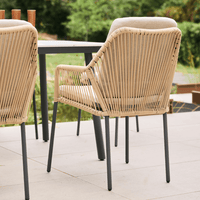 OLIVIA WHEAT 6 SEAT RECTANGULAR DINING SET