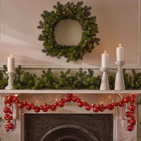 Retro 2m Bauble Garland - Red