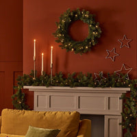 24" HIGHGROVE SPRUCE PRE LIT WREATH - 35 WW LED