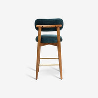 LAYLA BAR STOOL - PETROL BLUE VELVET