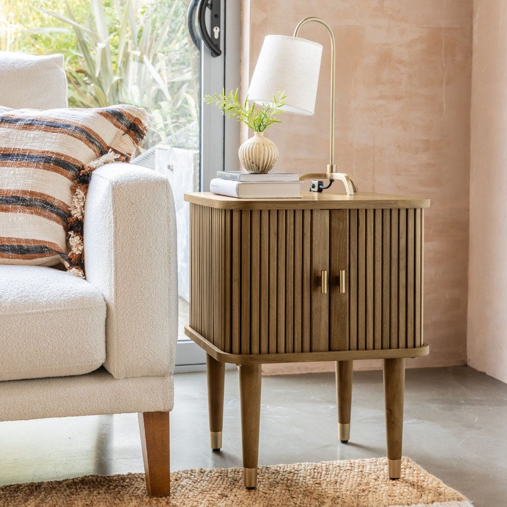 BYRON SIDE TABLE- MUTED OAK FINISH