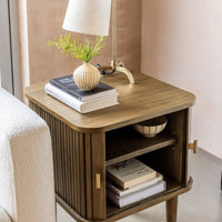 BYRON SIDE TABLE- MUTED OAK FINISH