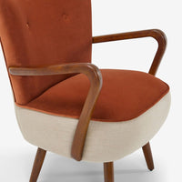 Calvin Armchair in Rust Velvet