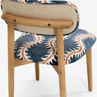 LAYLA OAK DINING CHAIR IN LINWOOD FABRIC