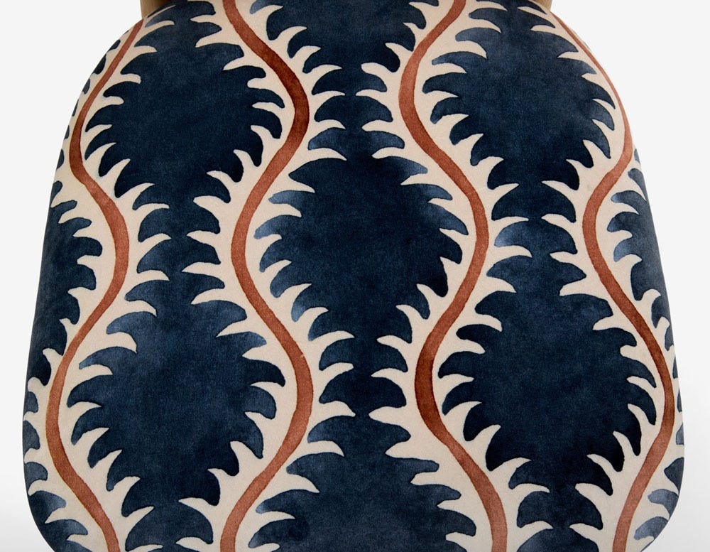 LAYLA OAK DINING CHAIR IN LINWOOD FABRIC