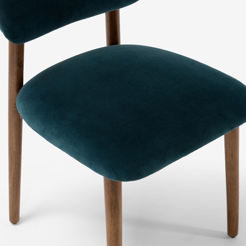 LAYLA DINING CHAIR - PETROL BLUE VELVET