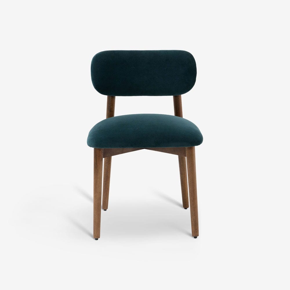 LAYLA DINING CHAIR - PETROL BLUE VELVET
