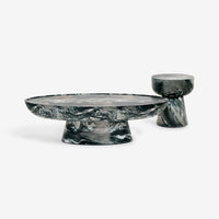 LUCY COFFEE TABLE IN GREEN MARBLE EFFECT