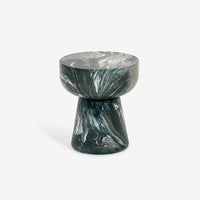 LUCY SIDE TABLE IN GREEN MARBLE EFFECT