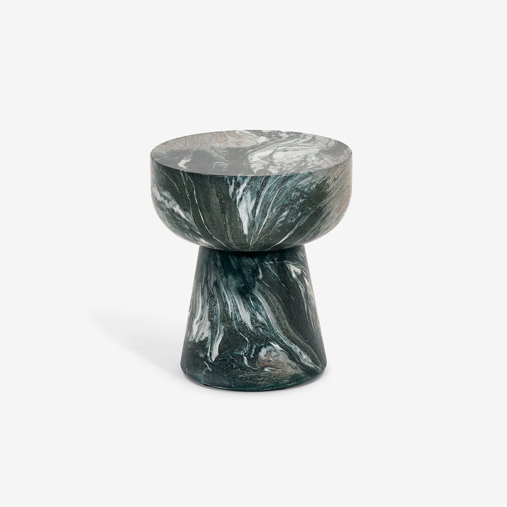 LUCY SIDE TABLE IN GREEN MARBLE EFFECT