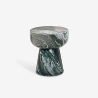 LUCY SIDE TABLE IN GREEN MARBLE EFFECT