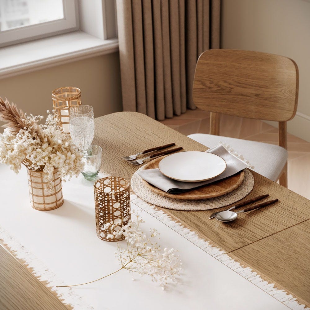 BYRON  EXTENDING DINING TABLE- MUTED OAK FINISH