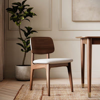 MURRAY DINING CHAIR PAIR- WALNUT STAIN