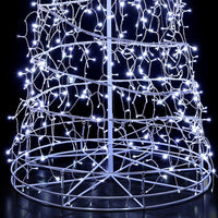 2.5M WHITE TWINKLING ICICLE SPIRAL TREE WITH 835 LEDS