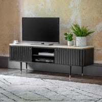 Flute Marble Media Unit - Black